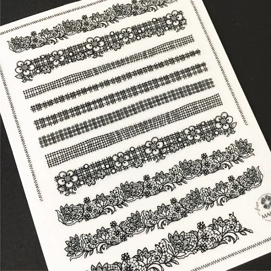 Серия MAGICO, MG-103-104-2, дизайн линии, крутой стикеры 3D на ногти nail Art, переводная наклейка, шаблон, сделай сам, инструмент для ногтей, украшения - Цвет: M-20 BLACK