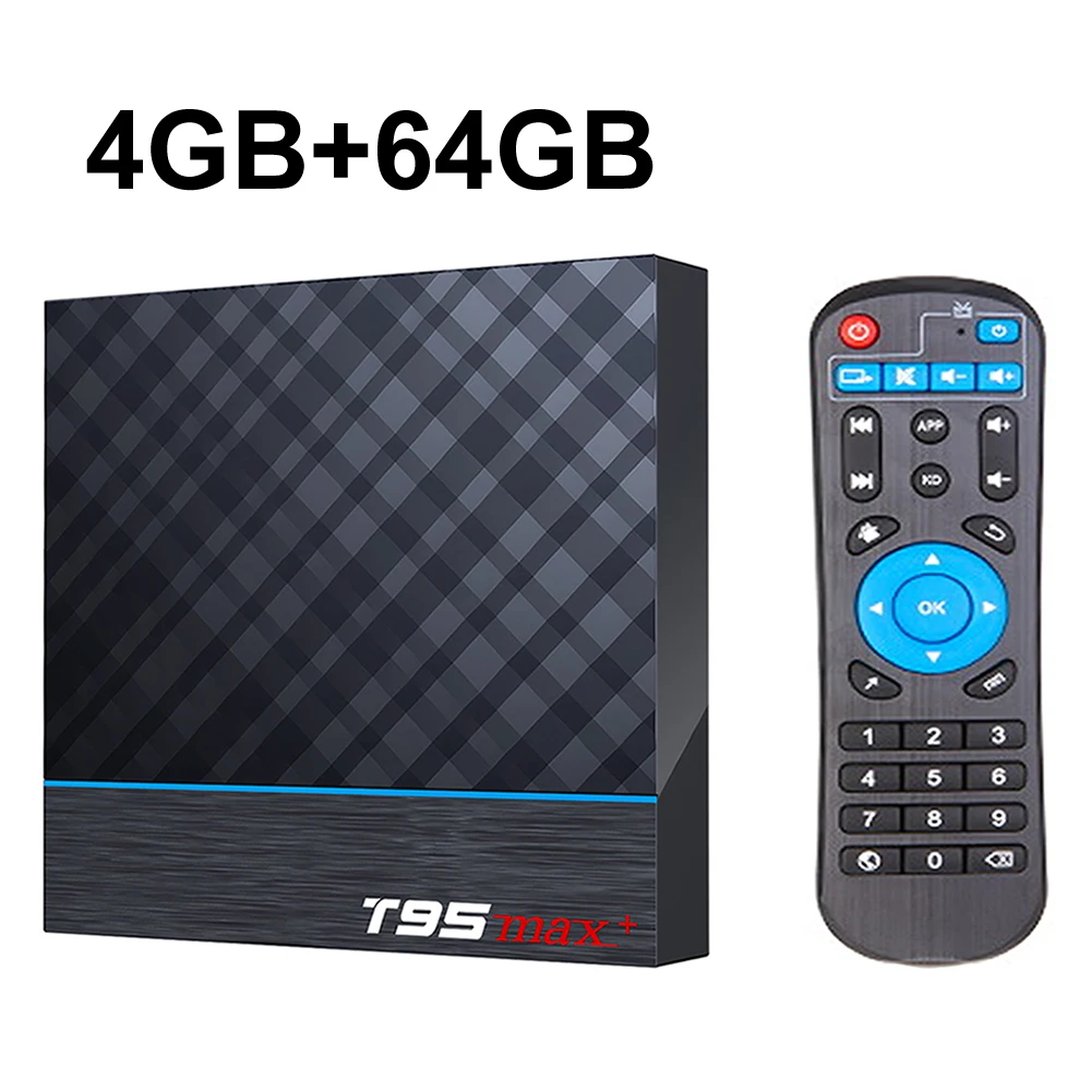 4GB 64GB T95 MAX Plus Android 9,0 Smart tv BOX Amlogic S905X3 4G ram 64G rom 5G Dual wifi BT4.0 USB 3,0 HDR 8K телеприставка медиаплеер - Цвет: 4GB 64GB