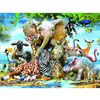 5D DIY Diamond Painting Animal scene Cross Stitch Kit Full Diamond Embroidery Elephant Forest Mosaic Picture of Rhinestones Gift 1