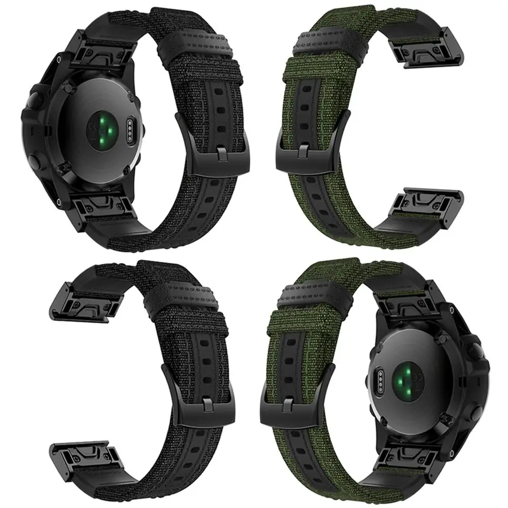 26 мм холщовый ремешок из нержавеющей стали для Garmin Fenix 5X/5/5S/5X Plus/Fenix 3/3 HR