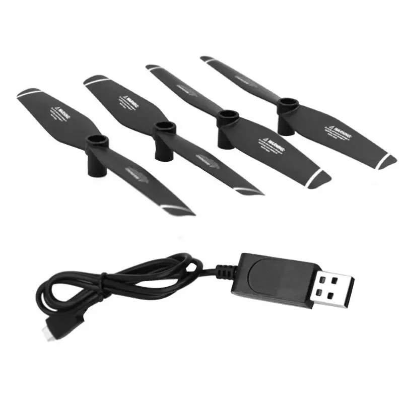 5 шт. набор аксессуаров для Дронов 1 usb кабель для зарядки с 4 пропеллерами для SG106 RC Дрон Квадрокоптер вертолет запасные части