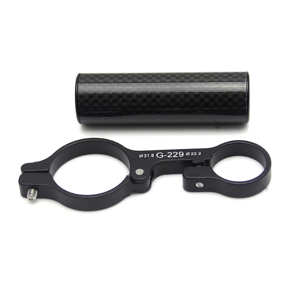 GUB 3K Carbon Fiber 31.8mm Bicycle Handlebar Extender Tube Mount Bike Cycling Headlight Bracket Lamp Flashlight Holder bicycle handlebar extender