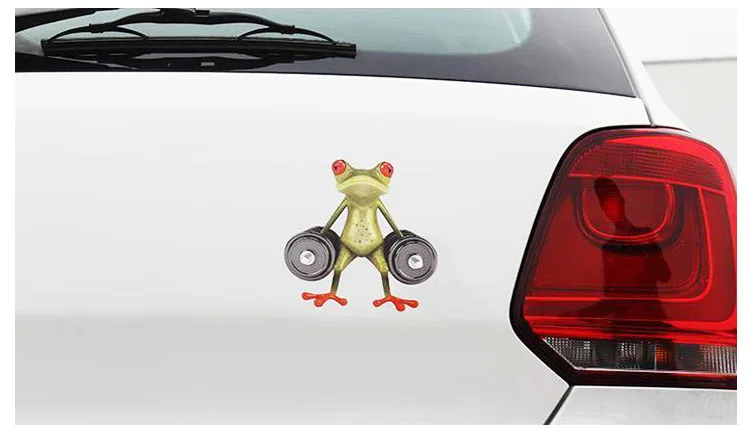 Забавные 3D Мультяшные красочные наклейки на автомобиль с лягушками, Виниловая наклейка на корпус, царапается, Стайлинг автомобиля, аксессуары для мотоциклов