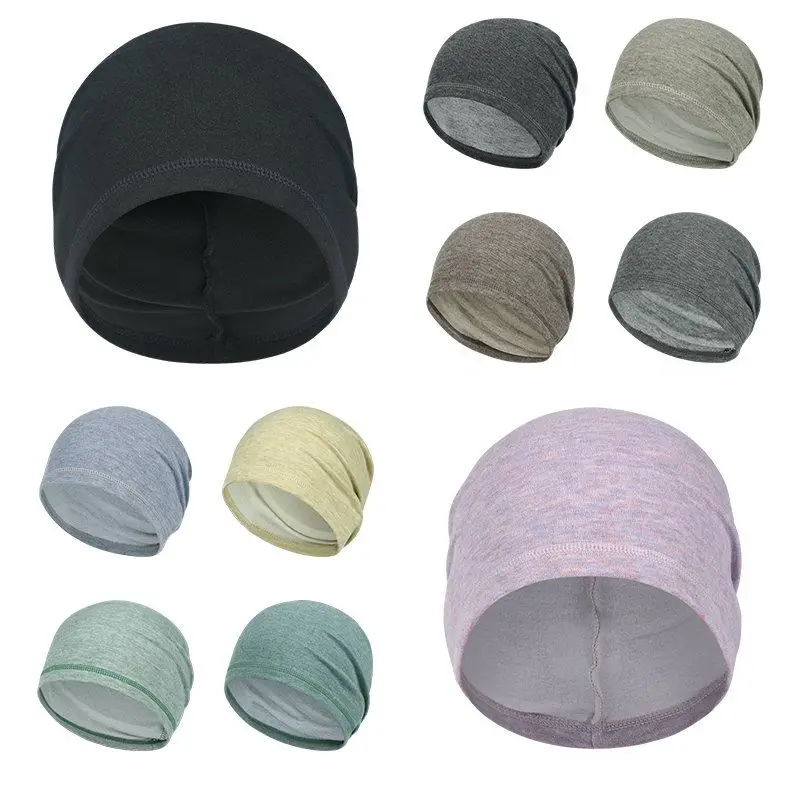 Unisex Casual Soft Beanies Cap Smooth Thermal Windproof Skiing Hat Sports Headwear For Running Climbing Traveling