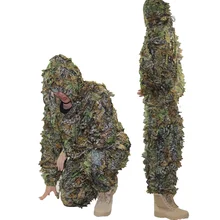 Охотничья одежда 3D ghillie Костюмы камуфляж снайпера маскировочный костюм для охотничьих аксессуаров