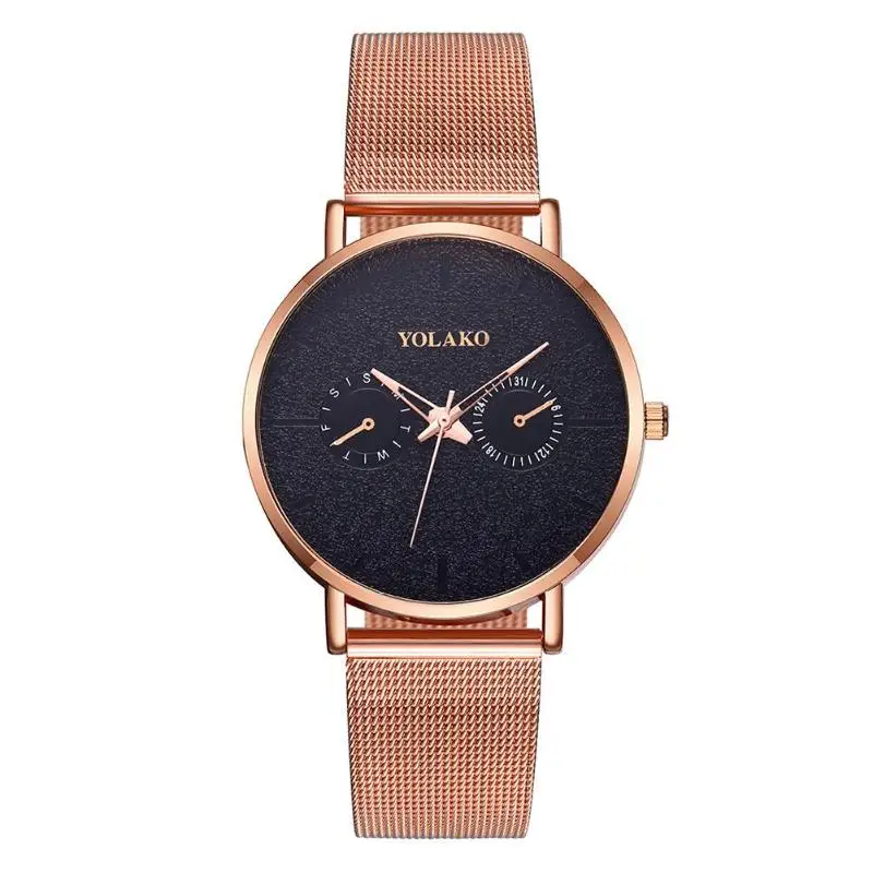 

Fashion Ultrathin Watches Mesh Strap Quartz Men British Style Wristwatch