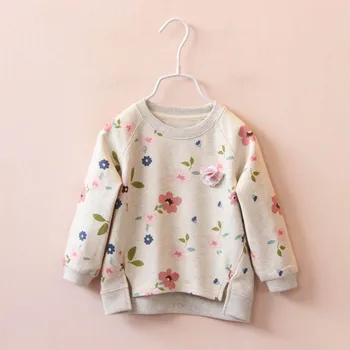 

Toddler Kids Baby Girls Floral Printing Long Sleeve Warm Tops Pullover O-Neck T-Shirt Blouses Flower Tops Toddler Girls Clothes