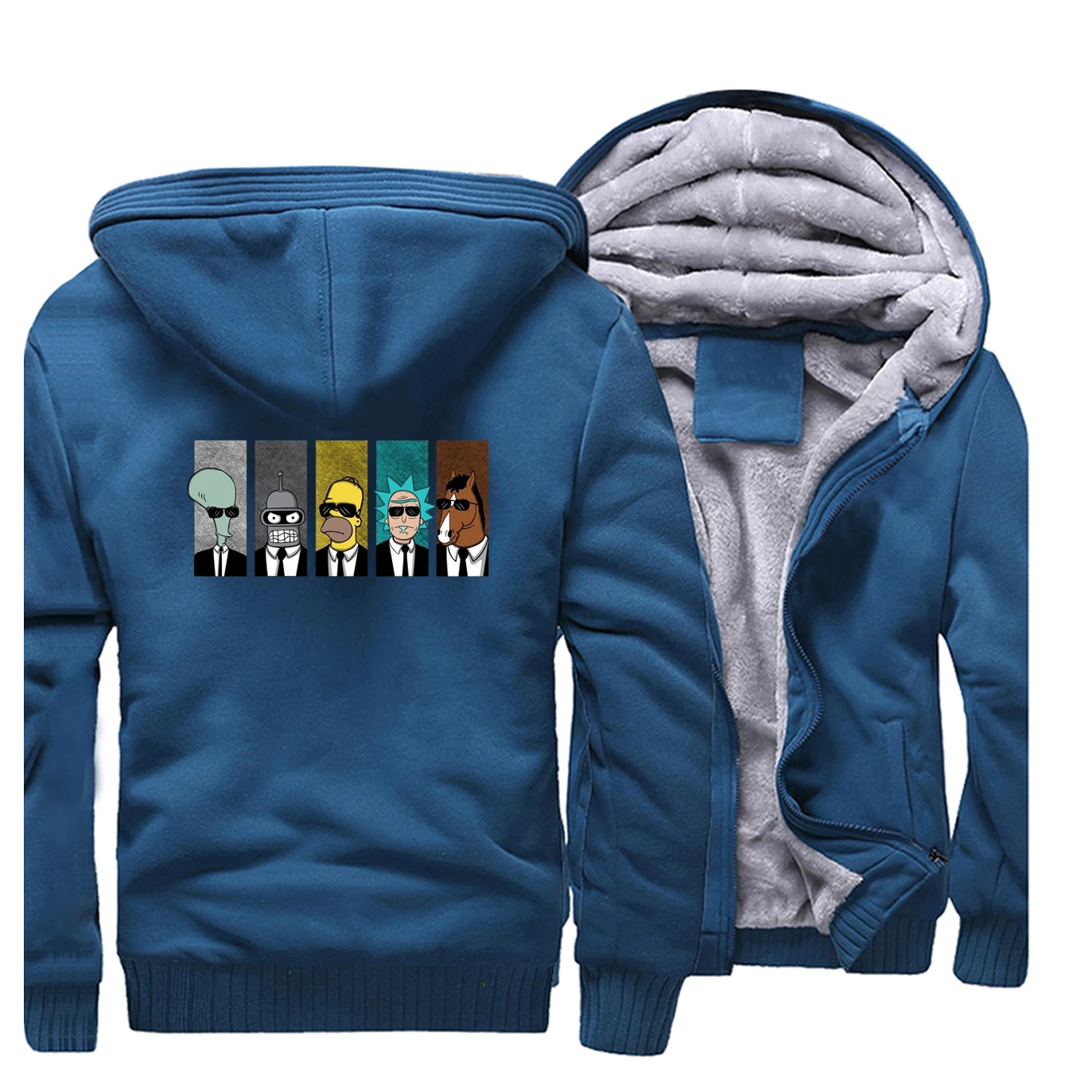 Рик и Морти Мужская Толстая зимняя Флисовая теплая куртка Geek Bojack Horseman толстовки мужские куртки толстовки с капюшоном