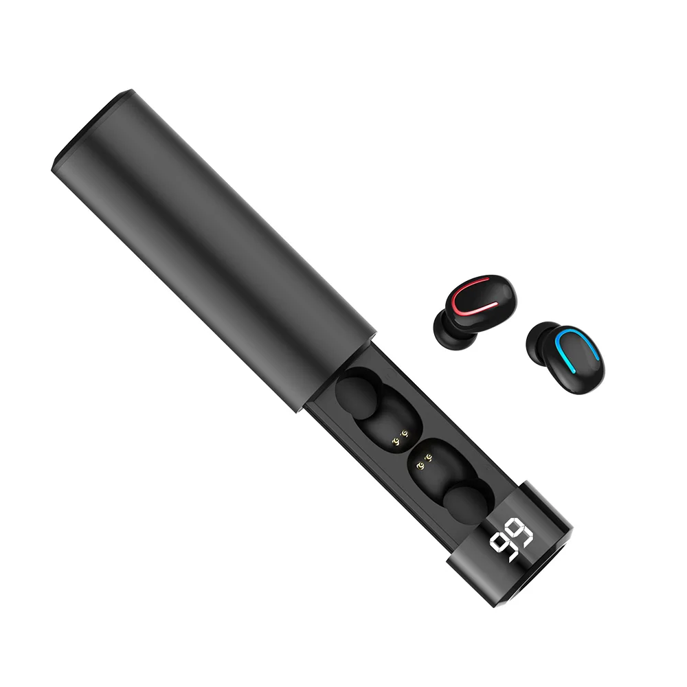 Q67 Bluetooth Гарнитура 3D стерео мини-гарнитура 5,0 с микрофоном спортивные водонепроницаемые беспроводные наушники Автоматическая гарнитура для сопряжения - Цвет: Черный