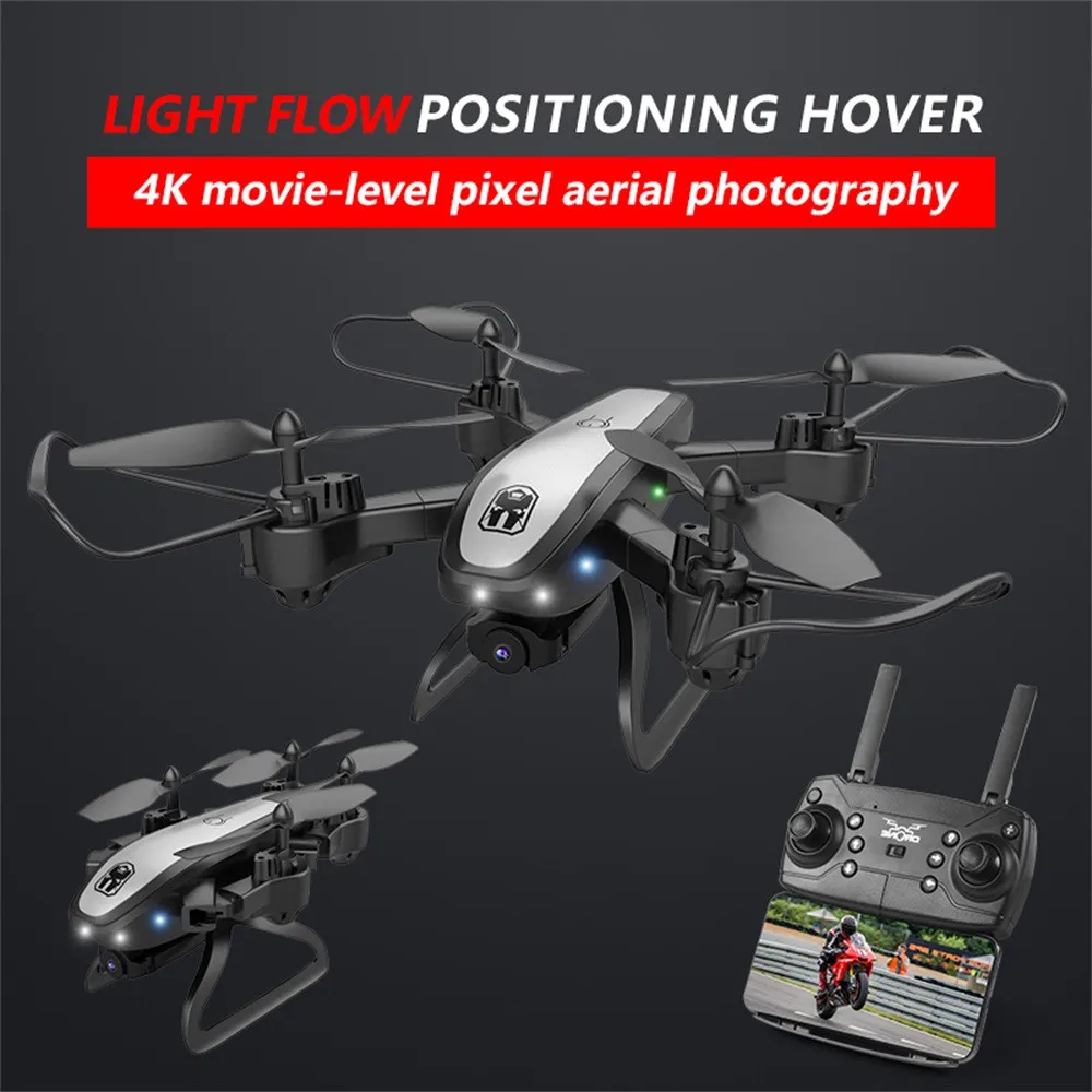 KY909 разборный Дрон с одним ключом взлет и посадка двойная камера 4K HD WiFi FPV 3D флип оптический поток RC Квадрокоптер