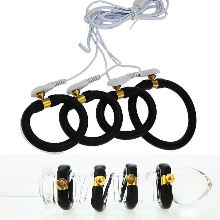 Electric Shock Kit Anal Plug Vibrator Penis Stimulation Ring Urethral Catheter Sound Dilator Masturbator Strong Sex Toys For Men electro sex toys electric sex toys penis rings