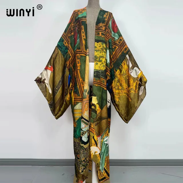 Europe WINYI new tunic bikini sweet lady pink boho Cardigan stitch Cocktail sexcy Boho Maxi Holiday Batwing Sleeve KIMONO mujer 38