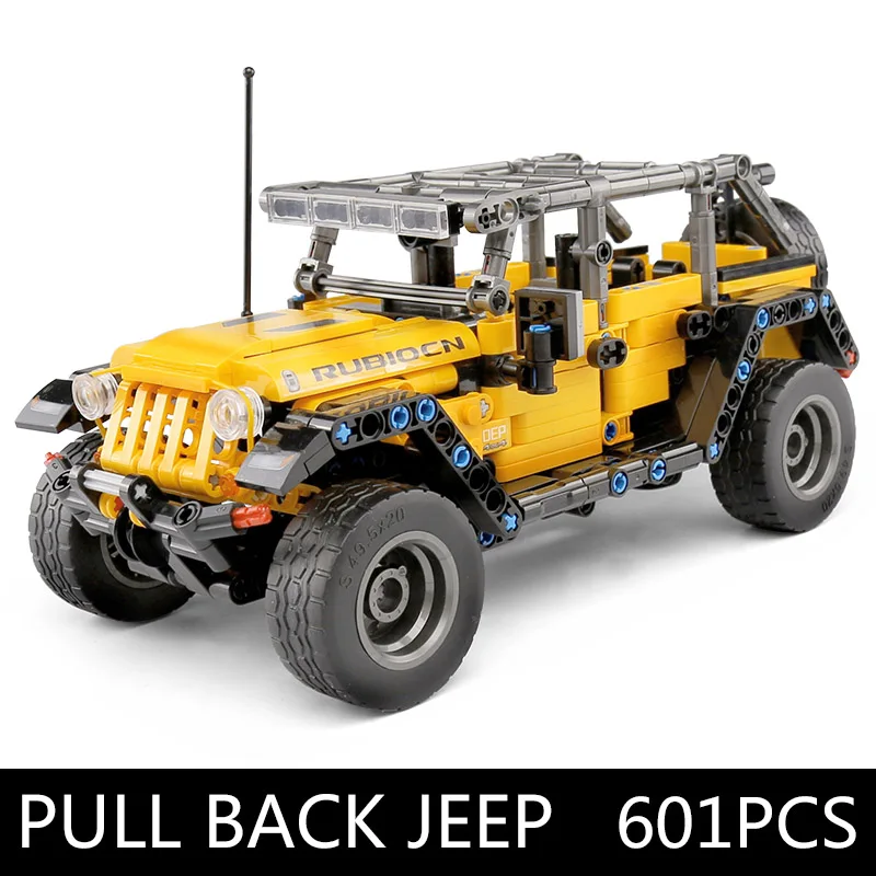 MOC Technic Машинки Игрушки Jeeps Wrangler авантюрист внедорожный автомобиль строительные блоки кирпичи детские игрушки рождественские подарки для детей