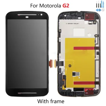 

For Motorola Genuine Moto G2 G 2 2nd Gen XT1063 XT1064 XT1068 XT1069 LCD Display Touch Screen Digitizer With Frame Assembly