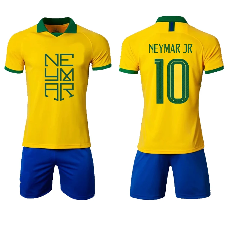Diy neymar 10 футболка+ шорты, 2 предмета, Мужская детская футболка, высокое качество, футболка с короткими рукавами в стиле хип-хоп, подарок для фанатов - Цвет: 1