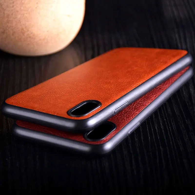 Чехол для iphone xr x xs max роскошный винтажный кожаный чехол с силиконовой крышкой
