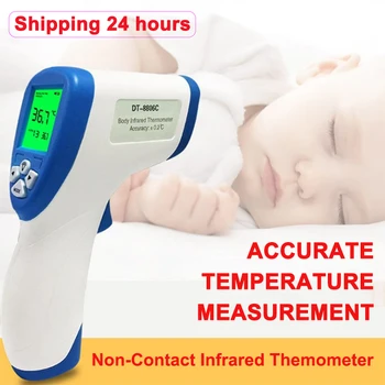 

Smart Forehead digital baby thermometer infrared for milk water room medical pacifier fever body thermometer non contact baby ca