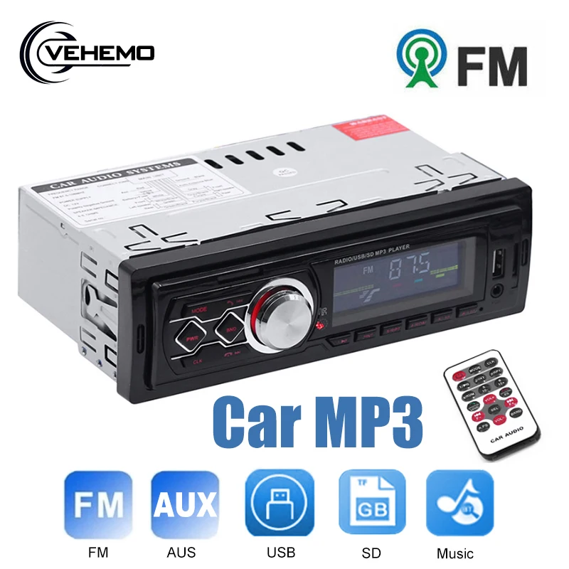 Автомобильный Mp3 радио плеер Автомобильный Mp3 плеер Премиум Автомобильный Mp3 Fm TF карта без Bluetooth DC12V Универсальный
