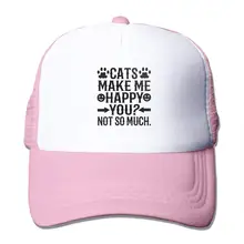 Кошки делают меня счастливым вас не так много сетки бейсболка водителя грузовика Стиль шляпы розовый