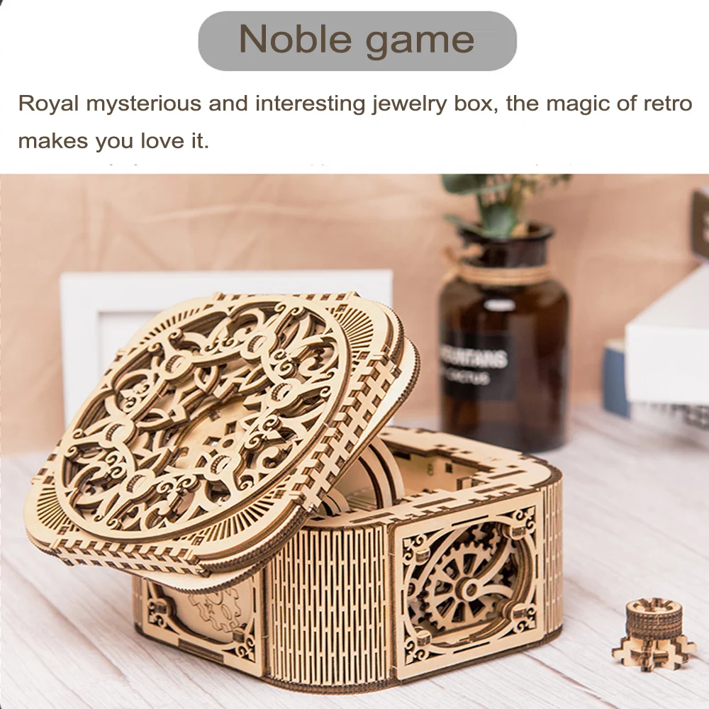 3D Пазлы Обучающие деревянные игрушки пароль Коробка С Сокровищами Механическая головоломка игрушки Модель День Святого Валентина творческие подарки для детей/девочек