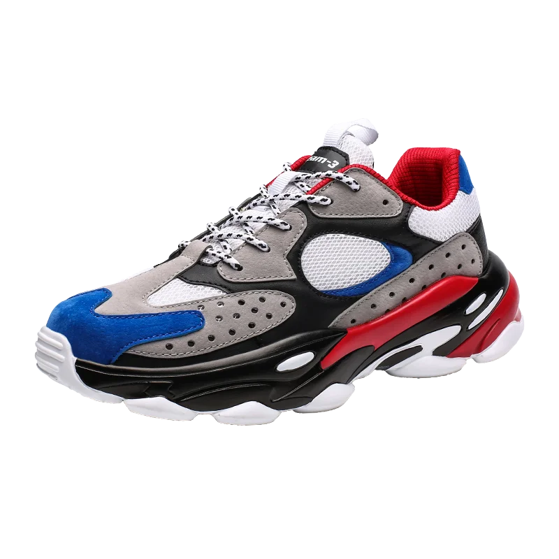 Большой Size39-46 тренд кроссовки мужские летние дышащие удобные спортивная обувь для мужчин горячая Распродажа Новая мода беговые кроссовки - Цвет: Серый