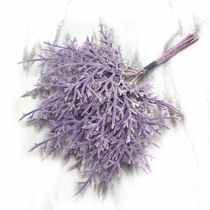 HINDJEF10pcs искусственный желудь лист Моделирование растения трава голова домашнее украшение венки Свадьба Рождество Скрапбукинг DIY - Цвет: purple