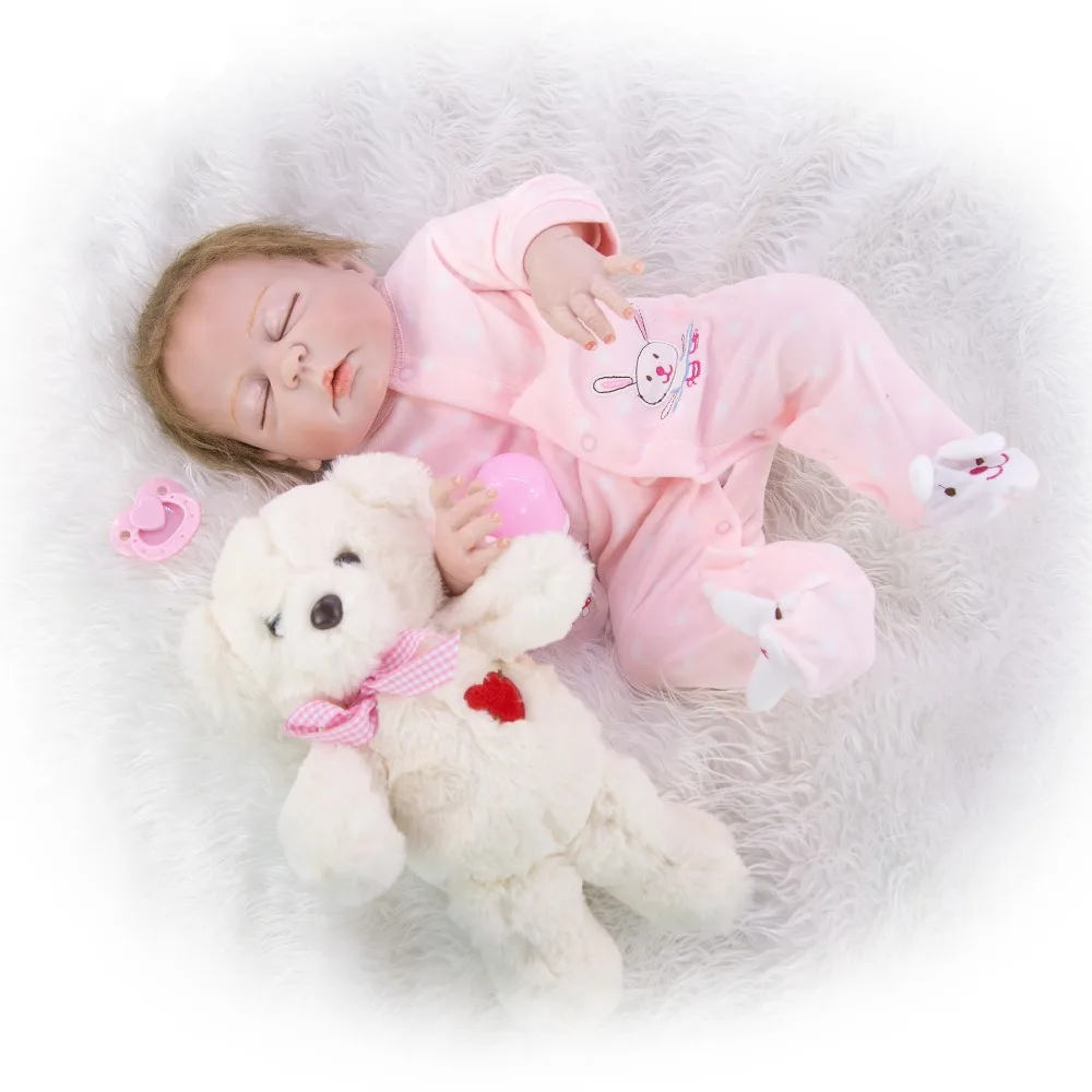 Realistic silicone vinyl reborn baby doll newborn girl babies alive bonecas bebe reborn playmate toddler dolls