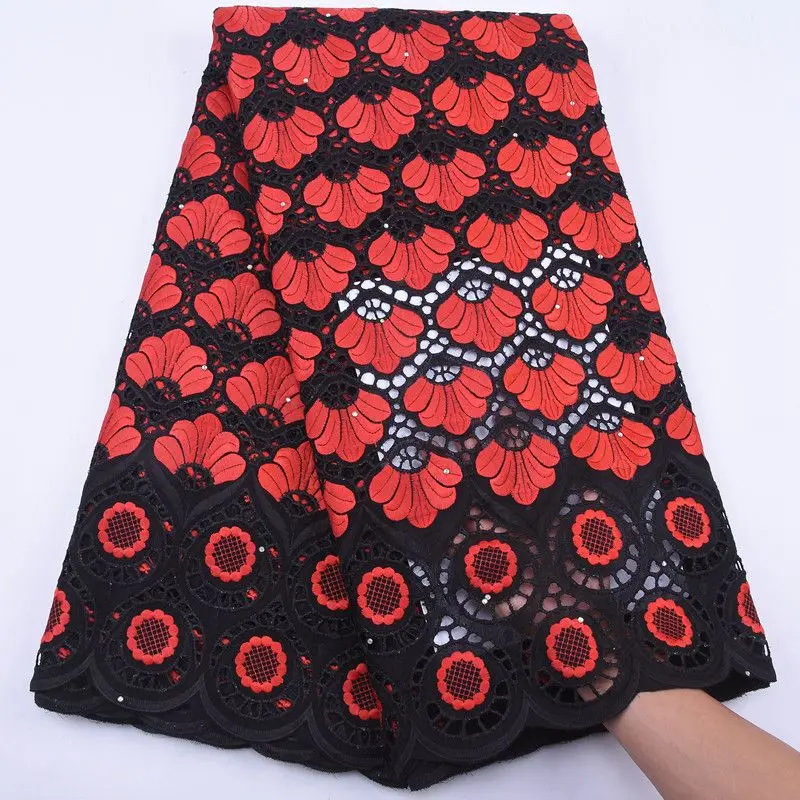100% Cotton African Lace Fabric Nigerian Swiss Voile S1944