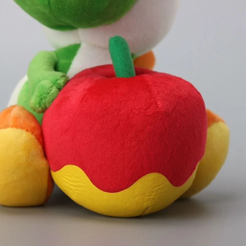 Супер Марио Bros Yoshi с яблоком Мягкие плюшевые игрушки куклы, детский подарок " 20 см