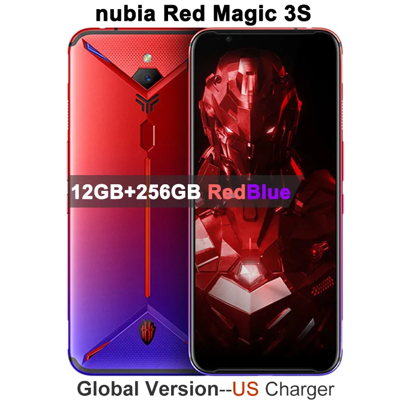 12G 256G RedBlue US Глобальная версия, мобильный телефон zte nubia Red Magic 3 S, 8G, 128G, 6,65 дюймов, 90 Гц, Snapdragon 855 Plus, 48MP, 5000 мАч, мобильный телефон - Цвет: 12G 256G RedBlue US