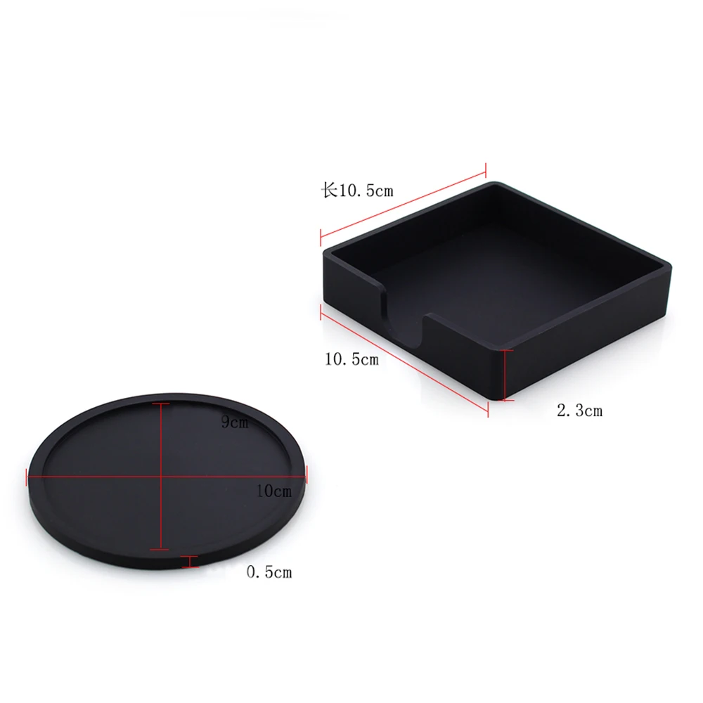 New 5Pcs/set Silicone Round Cup Mat Creative Non-slip Coaster Thicken Coffee Tea Drink Placemat Table Cup Pad Posavasos Dropship
