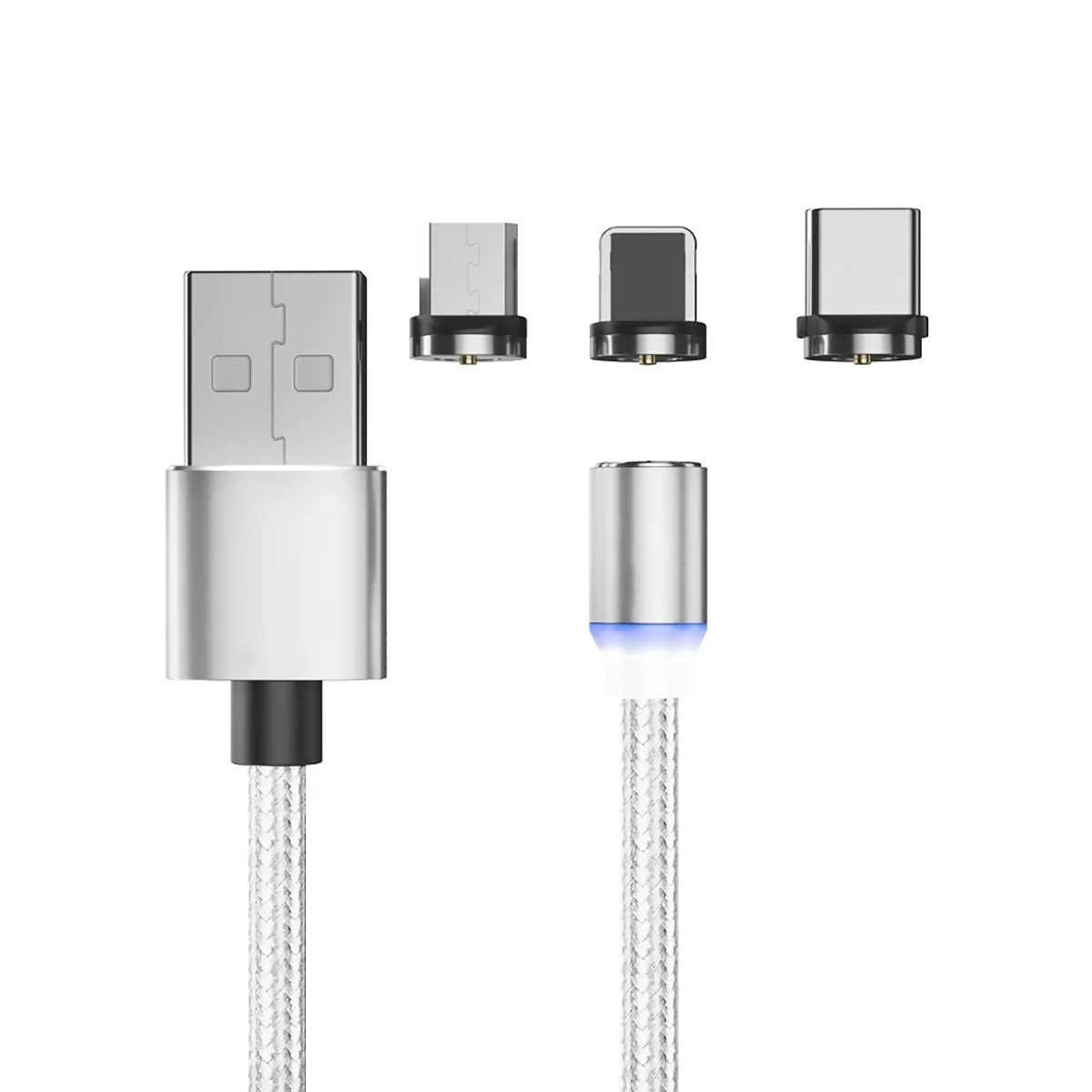360 A Быстрый Круглый Магнитный USB-C type C/IOS/Micro USB круглый кабель для быстрой зарядки адаптер Магнитный шнур для зарядки