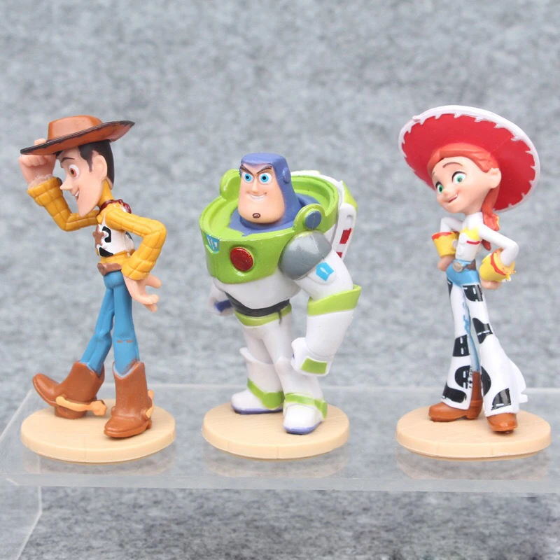 4-10Cm Set Toy Story Action Figure Toys Woody Buzz Lightyear Jessie Plastic Children Toys