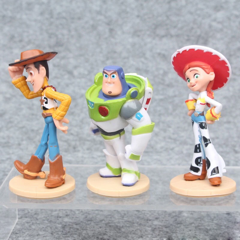 Modell Kinder Anime Toy Story Buzz Lightyear Woody x Jessie Mini Figuren 8PCS 