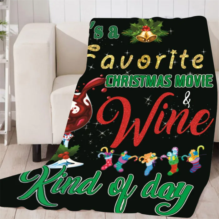 Рождественское тематическое фланелевое одеяло Забавный дизайн кидает в подарок 150x80 см/150x150 см KSI999