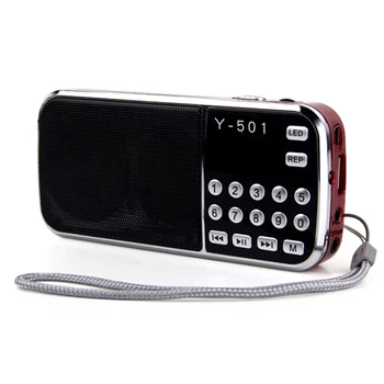 

Hot Sale Portable Radio High Power MP3 Player Digital Audio Music Player with LED Flashlight