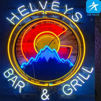 

helveys Factory Custom Neon Sign Light Flex Neon HandMade Beer Bar Shop Logo Pub Store Club Night club 24inch