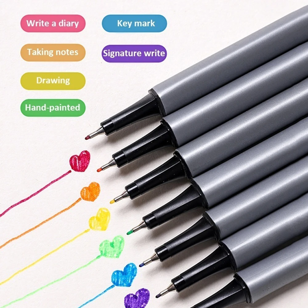 

20/24/48 Colored Highlight Pen Marker Set Drawing manga Calligraphy Graffiti Art Supplies Hook Liner Dual Tip Brush Pen Markers