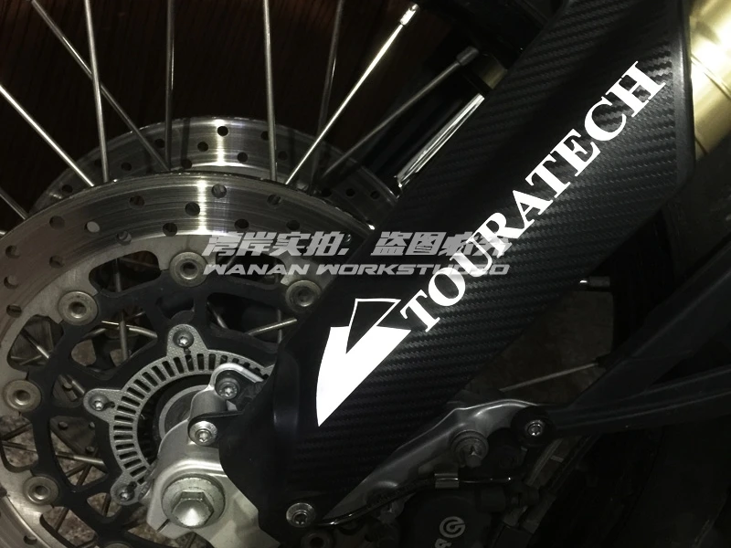 C carbon fiber 1 пара F800GS мотоциклетные передние ударные грязевые наклейки GS ADV Adventure автомобильные наклейки - Название цвета: C carbon fiber
