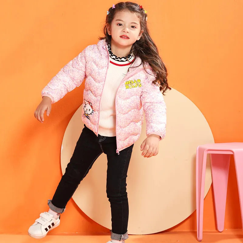 

2019 New style winter Girls Jackets Fashion Printed Hooded Outerwear For kids Warm Girls' Coats Christmas Present