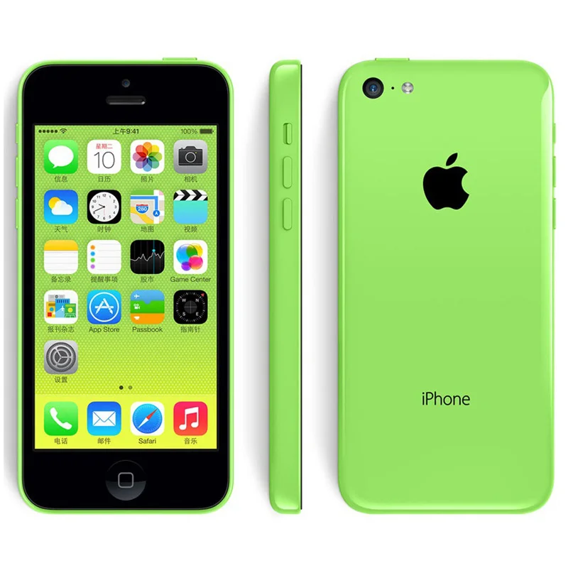 Green iPhone 5C мобильный телефон двухъядерный " 8MP wifi gps 3g iPhone 5C разблокированный смартфон б/у мобильный телефон - Цвет: Green