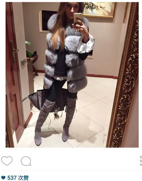 Chaqueta mujer зимняя шуба из искусственного лисьего меха женская короткая женская меховая куртка casaco WT5