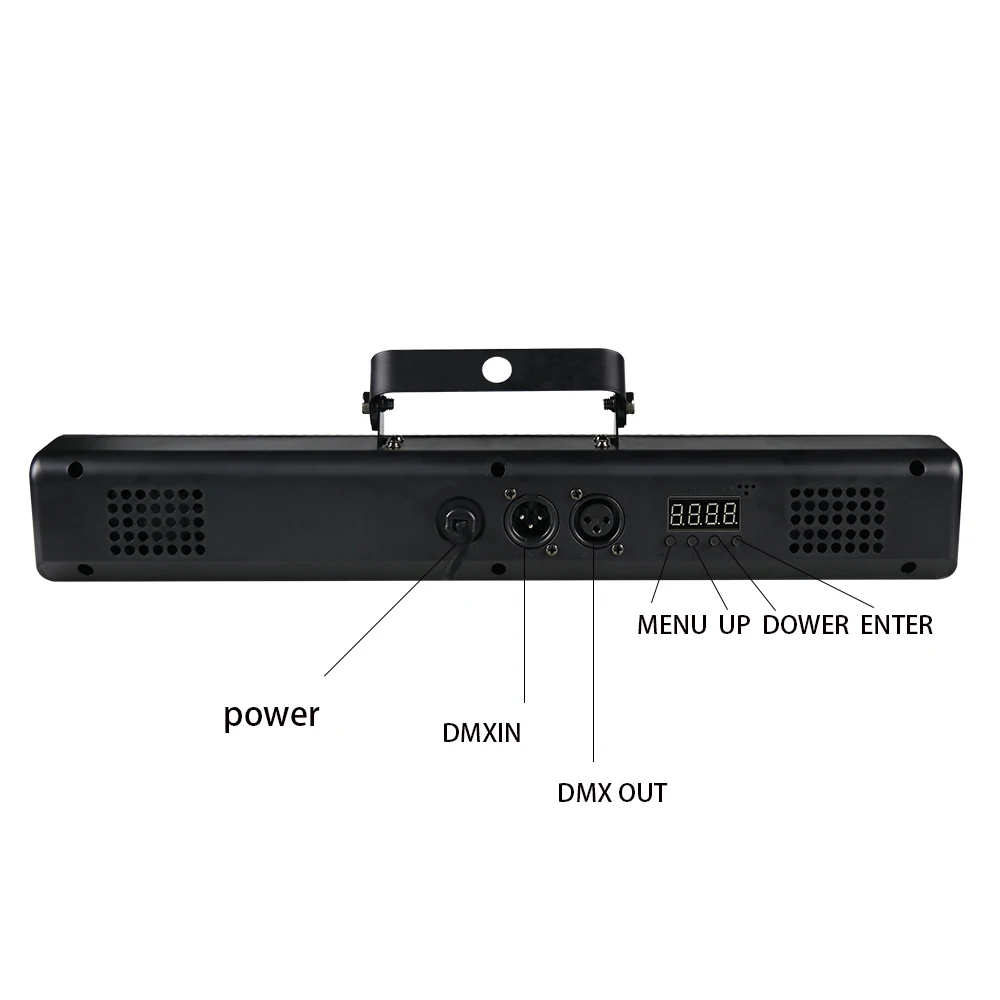 Remote 8x12w RGBW 4in1 Long Strips LED Wall Washer Stage Dyeing Lights DJ Bar Strobe Light