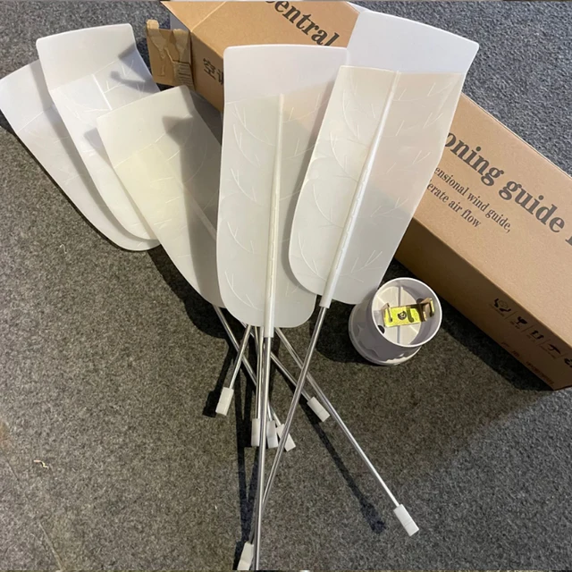 8 Penge Ventilátor Alakú Légkondicionáló Burkolat Terelőlemez Automatikus Forgó Szél-Eleresztő Irányítás Anti-Direct Fújó Ablak - Image 5