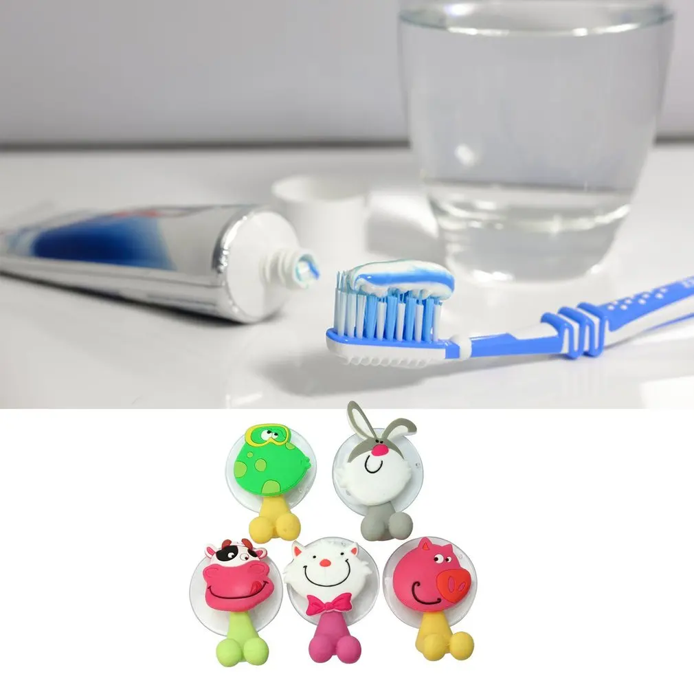Creative Sucker Toothbrush Holder Cute Animal Family Toothbrush Bracket Cartoon Toothbrush Bracket Strong Rack
