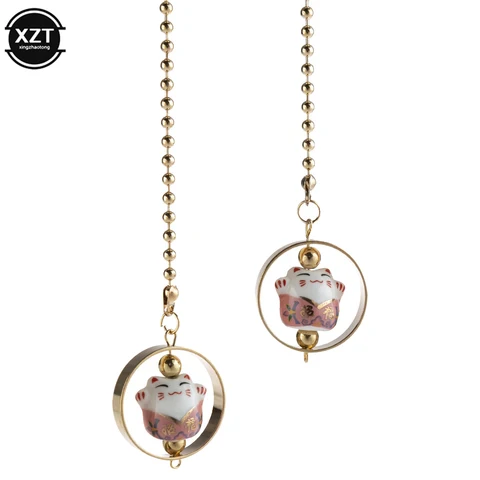 Lucky Cat Charm Car Pendant Automobiles Rearview Mirror Suspension Decoration Accessories Hanging Pendant Gifts