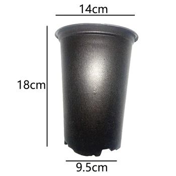 

10Pcs 14*18*9.5cm Seedling Pots Nursery Pots Outdoor Vegetable Flower Plant Plastic Pot Garden With Some Drainage Holes