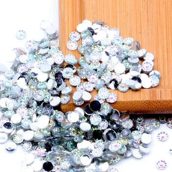 

Jelly crystal AB Color 2mm,3mm,4mm,5mm,6mm Facets FlatBack Resin Rhinestone Nail Art Garment Decoration Stones/Beads
