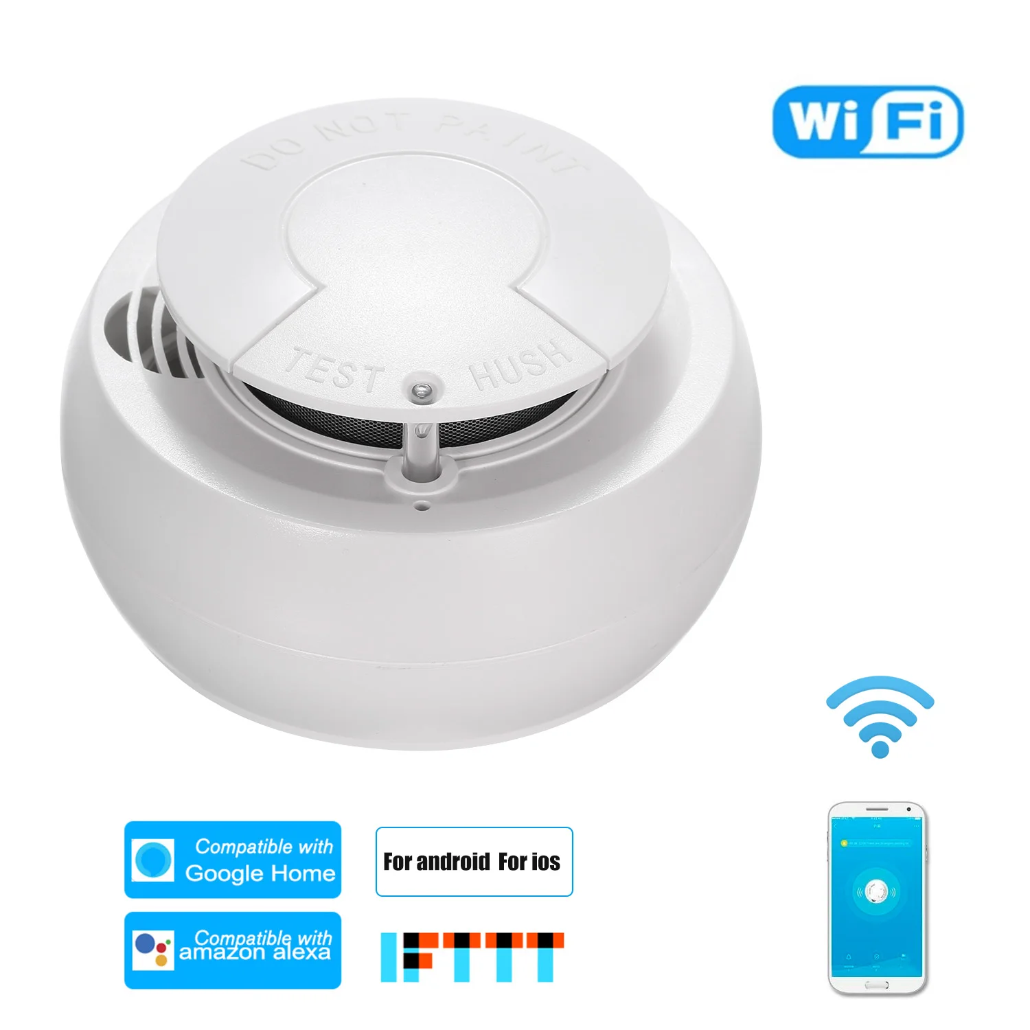 Tuya Wi-Fi детектор дыма пожарная сигнализация коптильня комбинированный датчик дыма пожарный умный аварийный сигнал домашней безопасности дымовая коробка