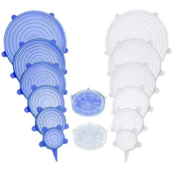 

24 Pcs Reusable Durable and Extensible Silicone Elastic Lid to Keep Food Fresh and Perfect for All Kinds of Food Storage